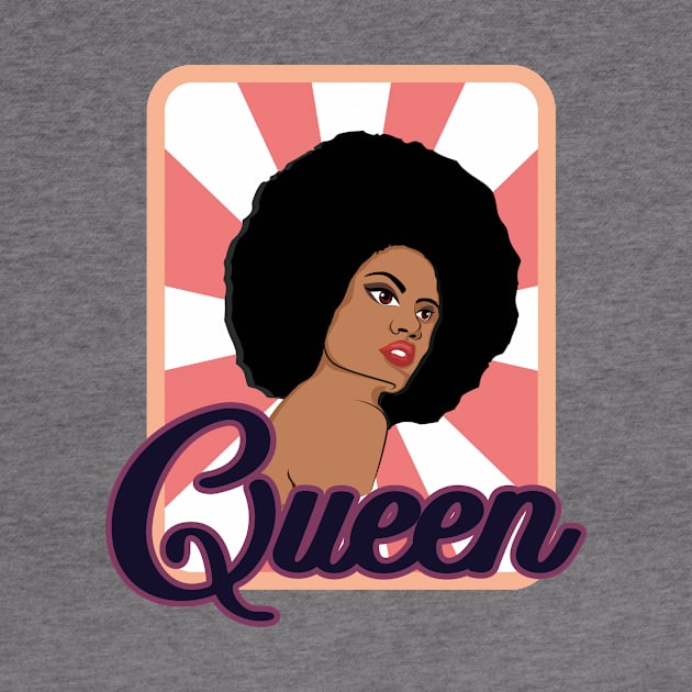 'Queen Afro Woman Word Art' Awesome Melanin Gift by ourwackyhome